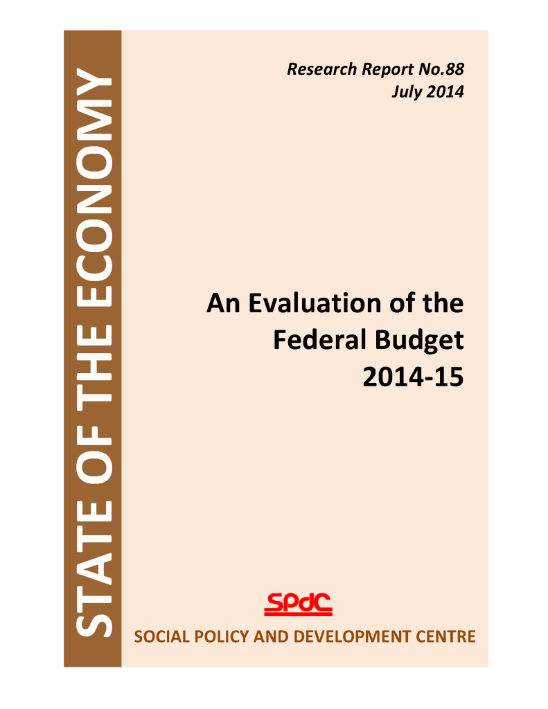 State of the Economy: An Evaluation of the Federal Budget 2014-15