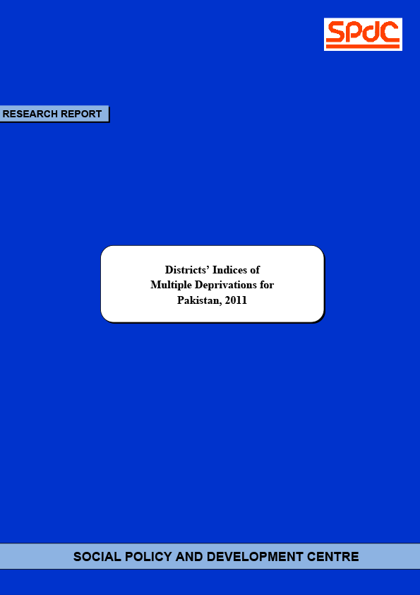 Districts’ Indices of Multiple Deprivations for Pakistan-2011