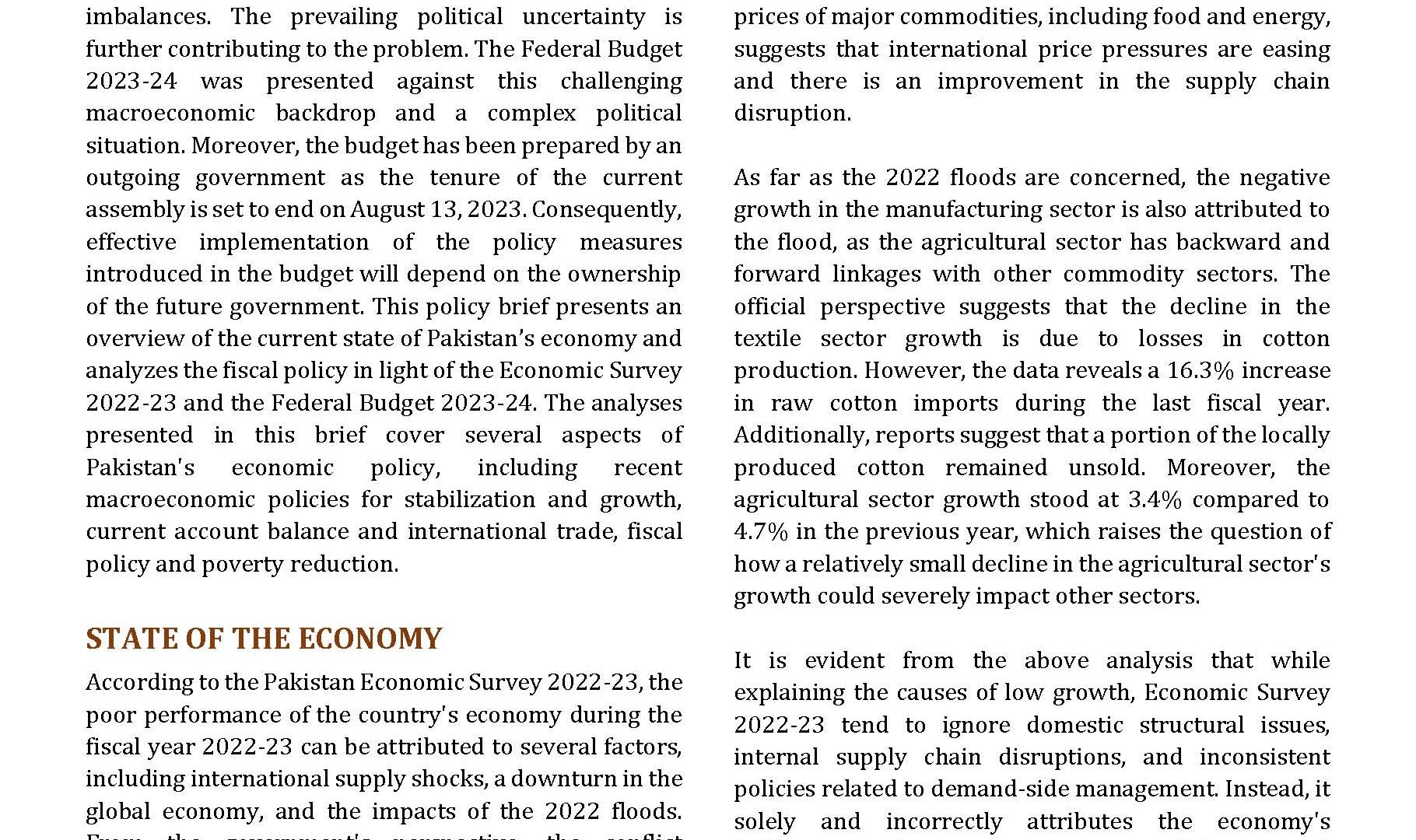 Federal Budget 2023-24: An Unsustainable Fiscal Path