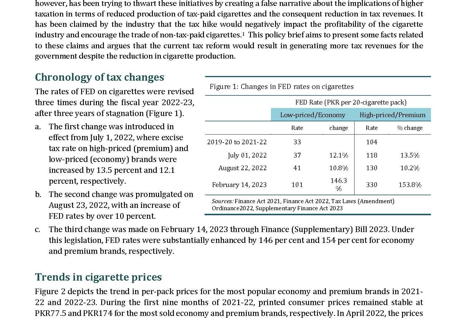 Facts vs Industry Narrative: Cigarette Production and Taxation in Pakistan