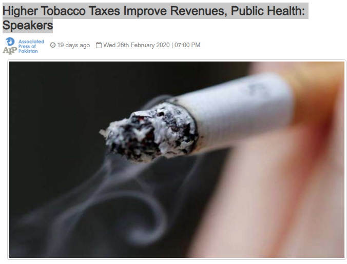 Higher Tobacco Taxes Improve Revenues, Public Health: Speakers