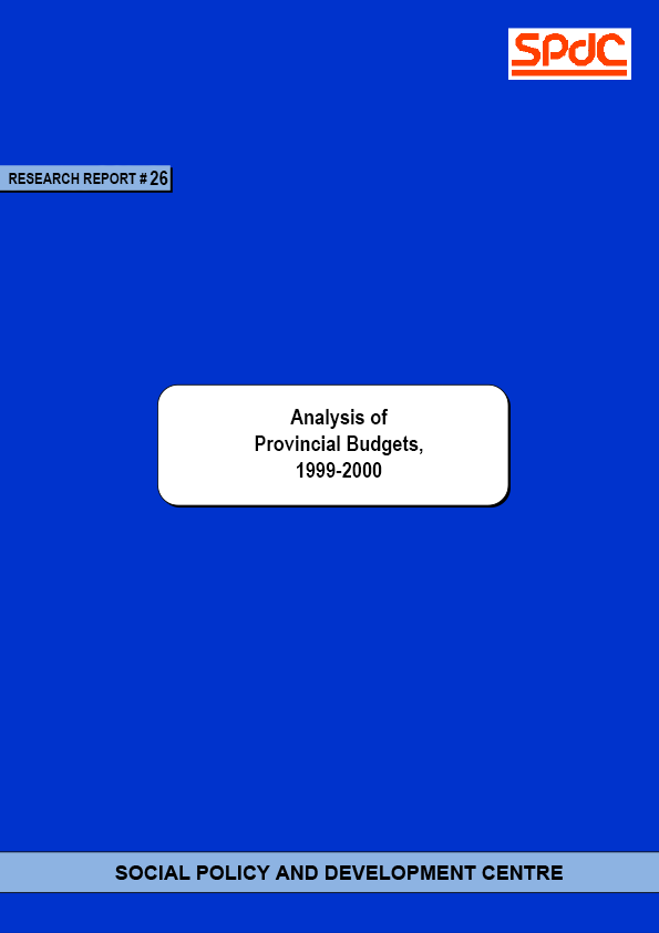 Analysis of Provincial Budgets 1999-2000