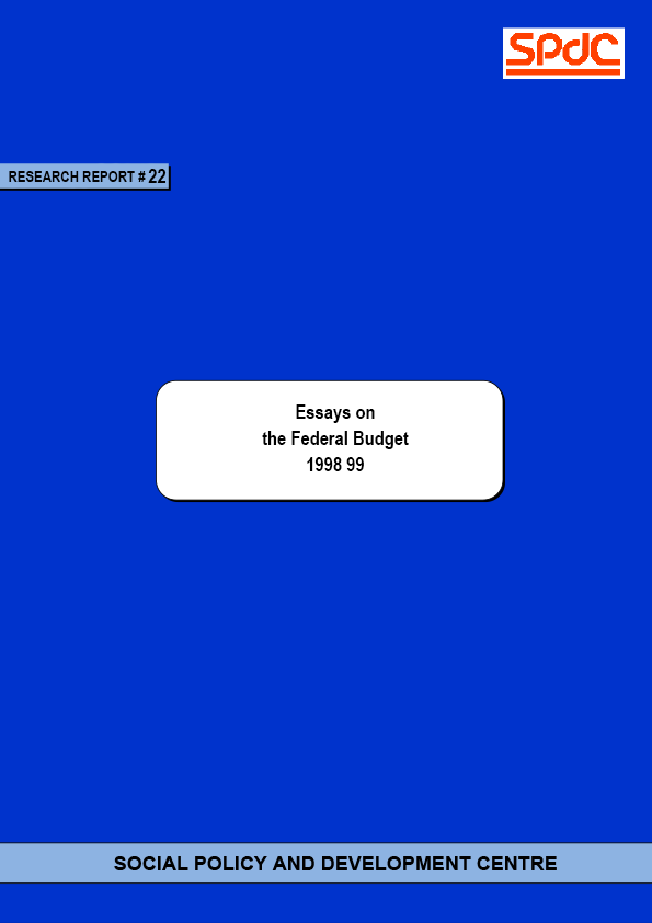 Essays on the Federal Budget 1998 99