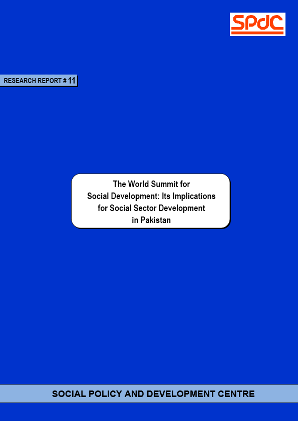 The World Summit for Social Development: Its Implications for Social Sector Development in Pakistan