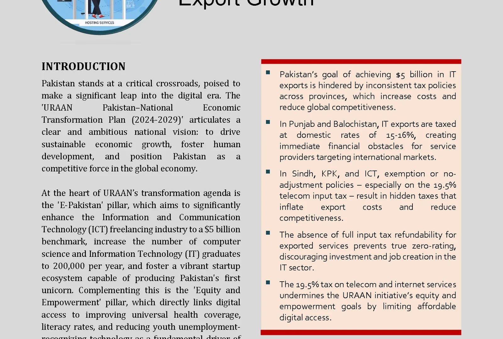 Rationalizing IT Taxes for Human Development and Export Growth